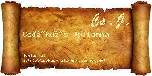 Csókás Julianna névjegykártya