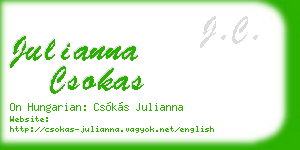 julianna csokas business card